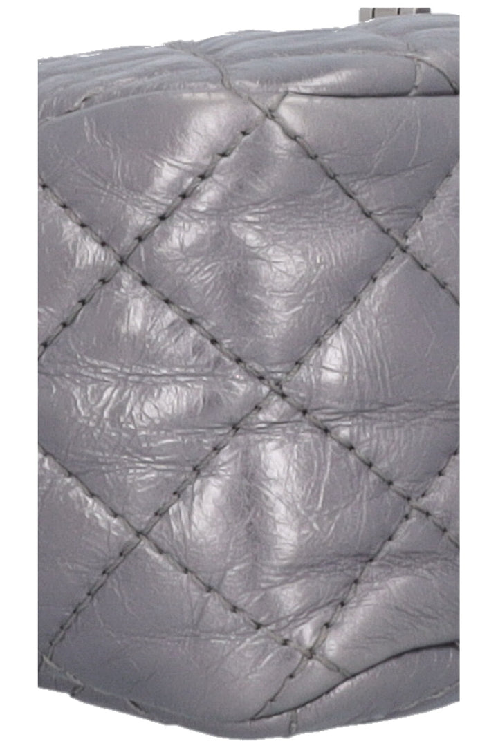 Sac photo CHANEL Reissue 2.55 argent métallisé