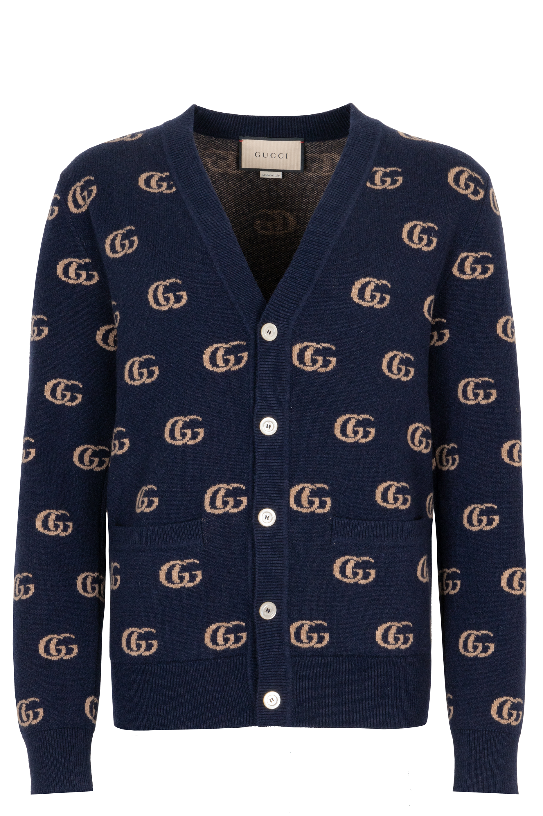 GUCCI GG Cardigan Navy Cashmere – REAWAKE