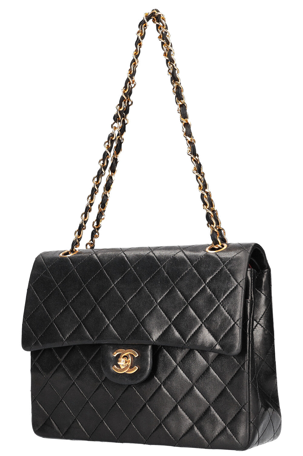 CHANEL Double Flap Bag Medium Square Bag Black