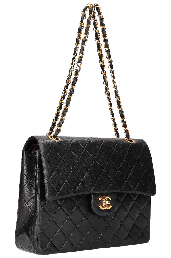 CHANEL Double Flap Bag Medium Square Bag Black