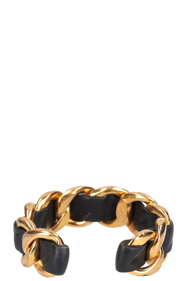 CHANEL Cuff Gold with Leather Collection 25