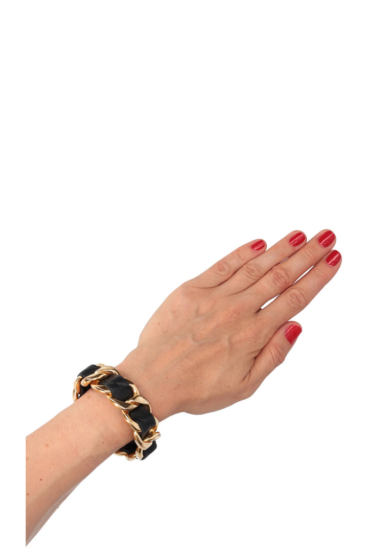 CHANEL Cuff Gold with Leather Collection 25