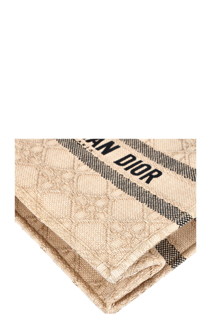 CHRISTIAN DIOR Book Tote Moyen Raphia