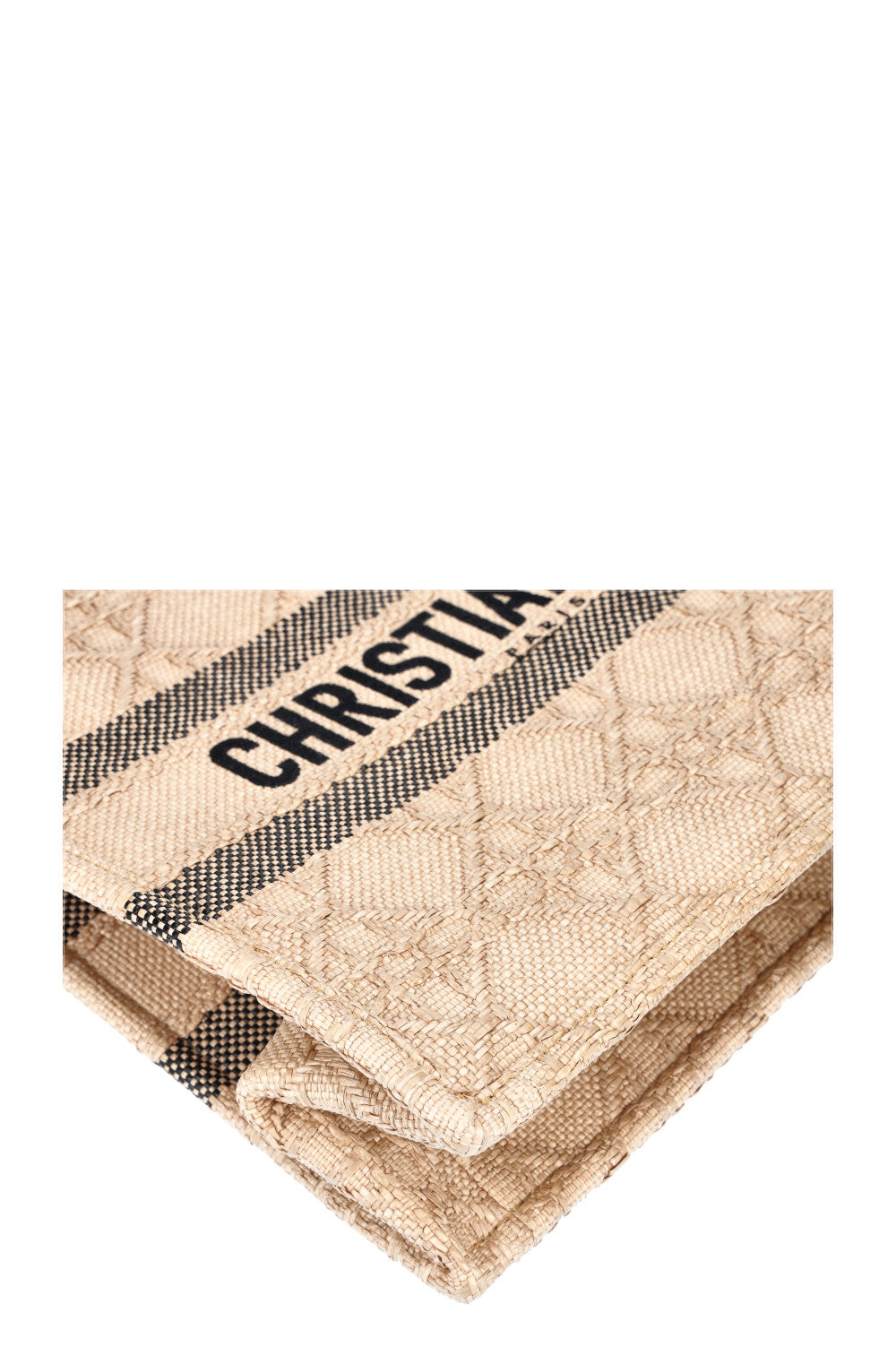 CHRISTIAN DIOR Book Tote Moyen Raphia