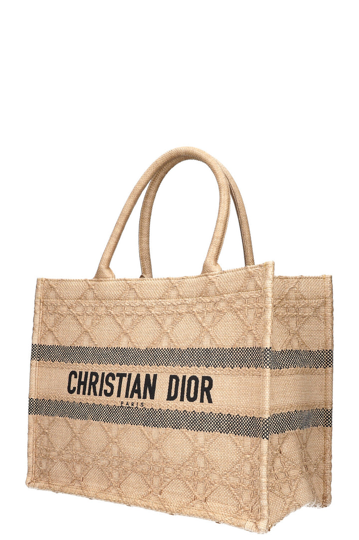CHRISTIAN DIOR Book Tote Moyen Raphia