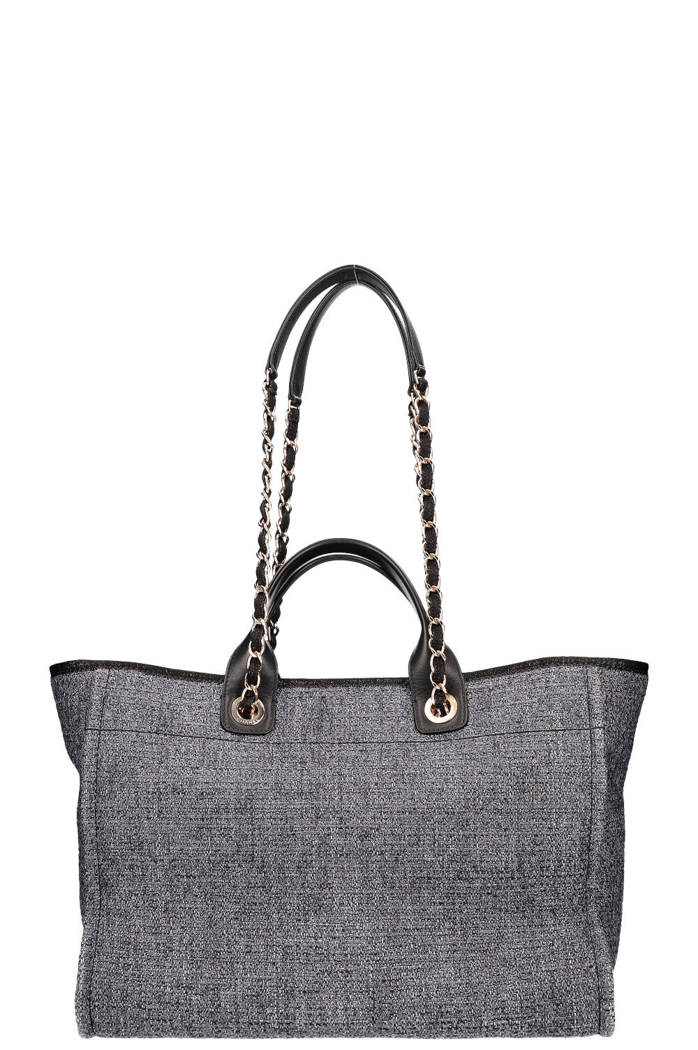 CHANEL Deauville Bag Canvas Blue