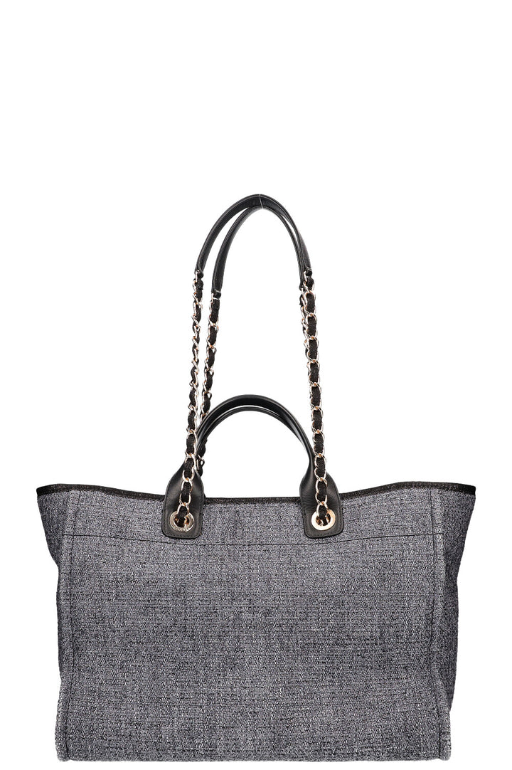 CHANEL Deauville Bag Canvas Blue