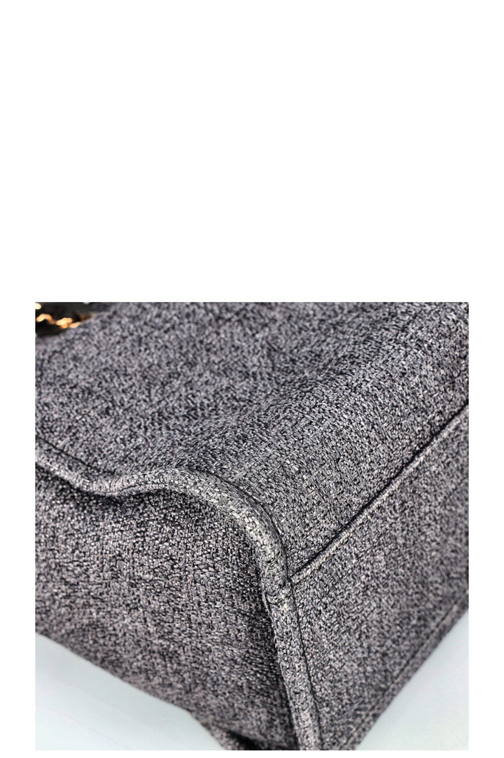CHANEL Deauville Bag Canvas Blue