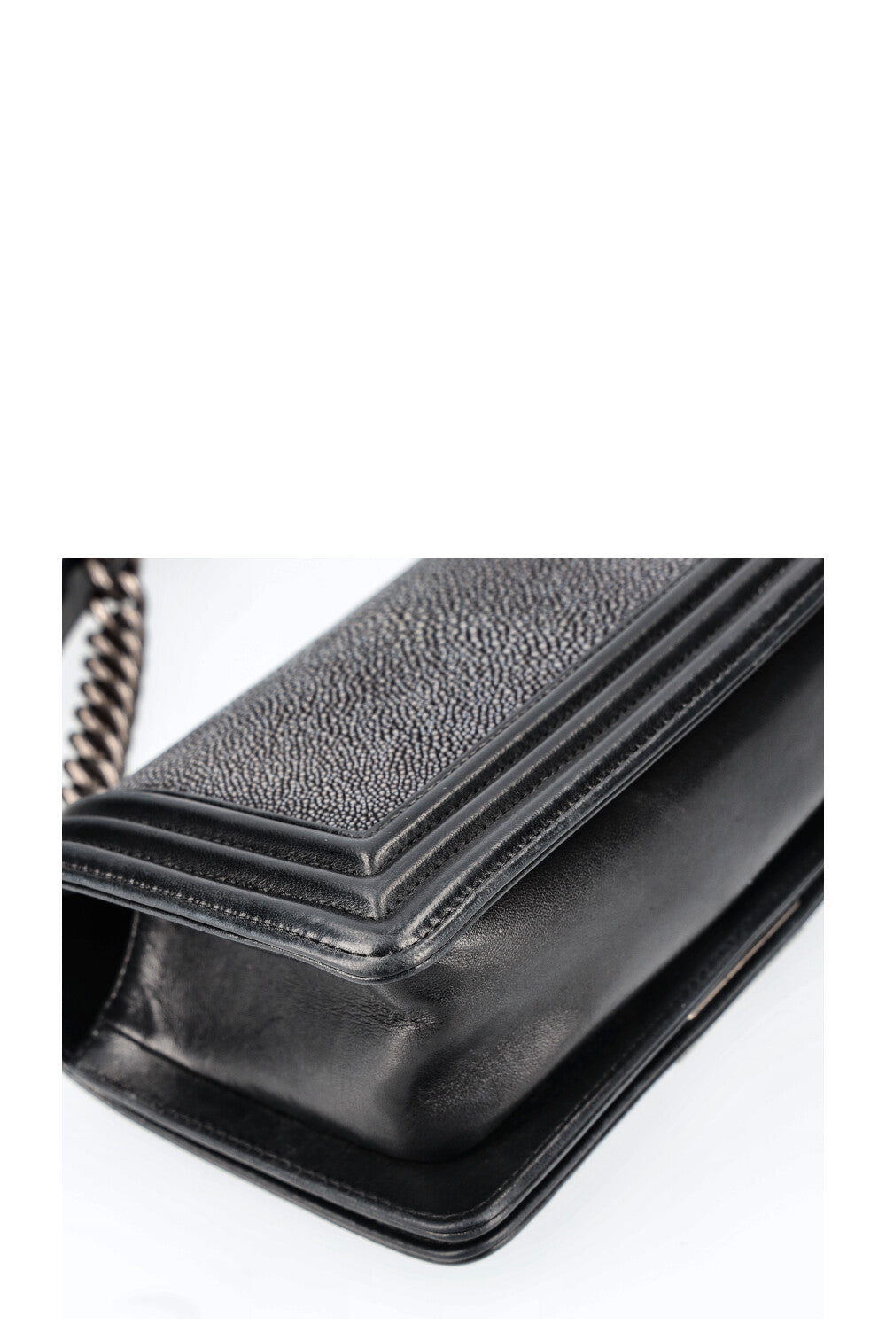 CHANEL Small Boy Bag Stingray Black
