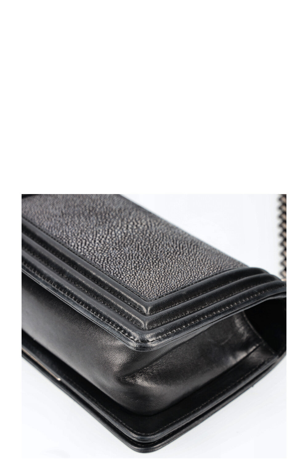 CHANEL Small Boy Bag Stingray Black
