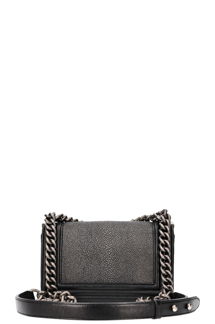 CHANEL Small Boy Bag Stingray Black