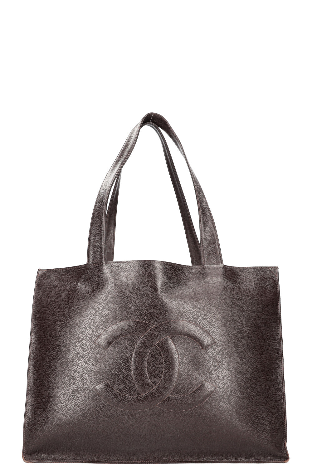 CHANEL Vintage Timeless Shopping Tote Caviar Brown