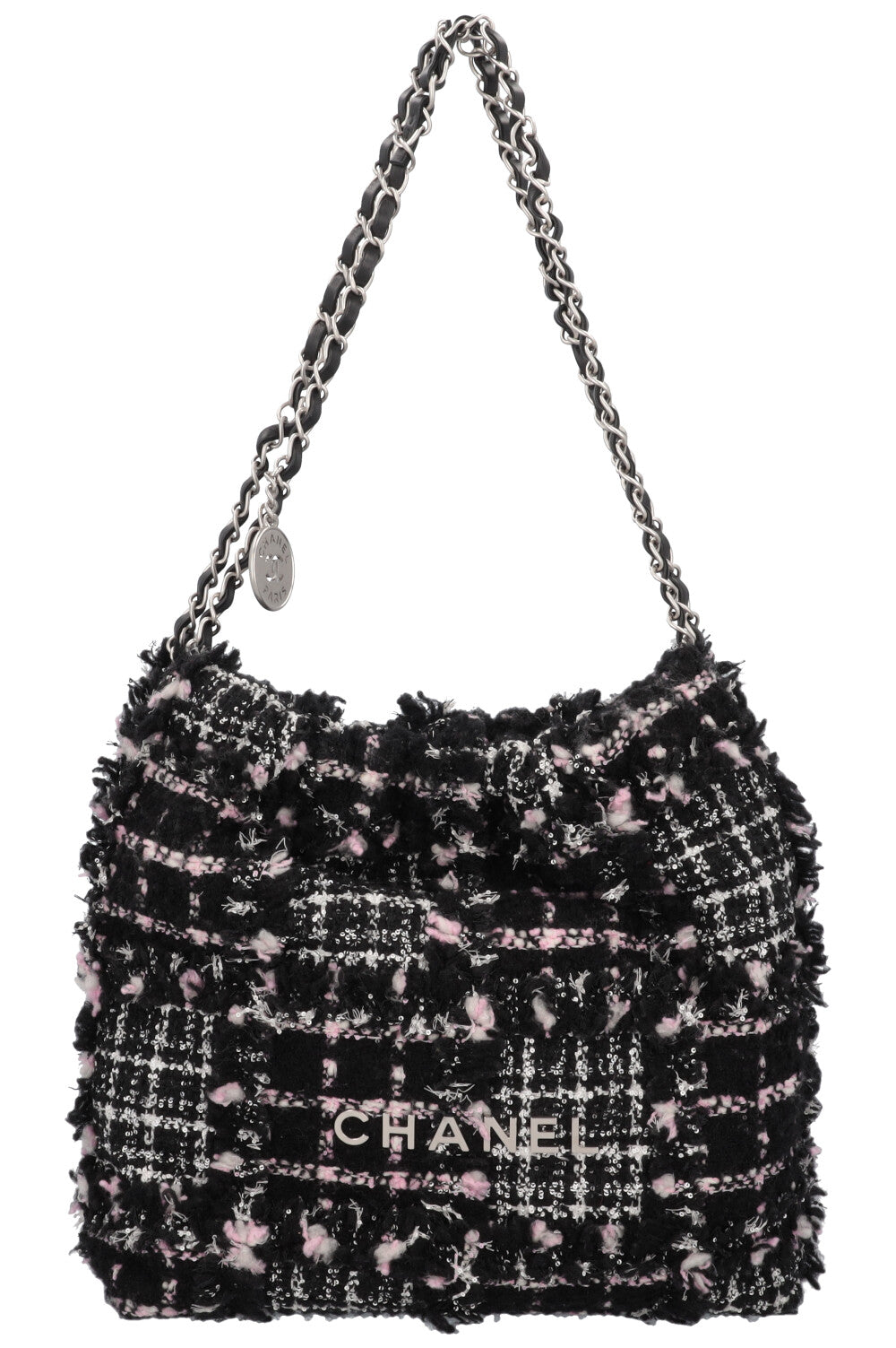 CHANEL 22 Bag Small Tweed Black Rose – REAWAKE