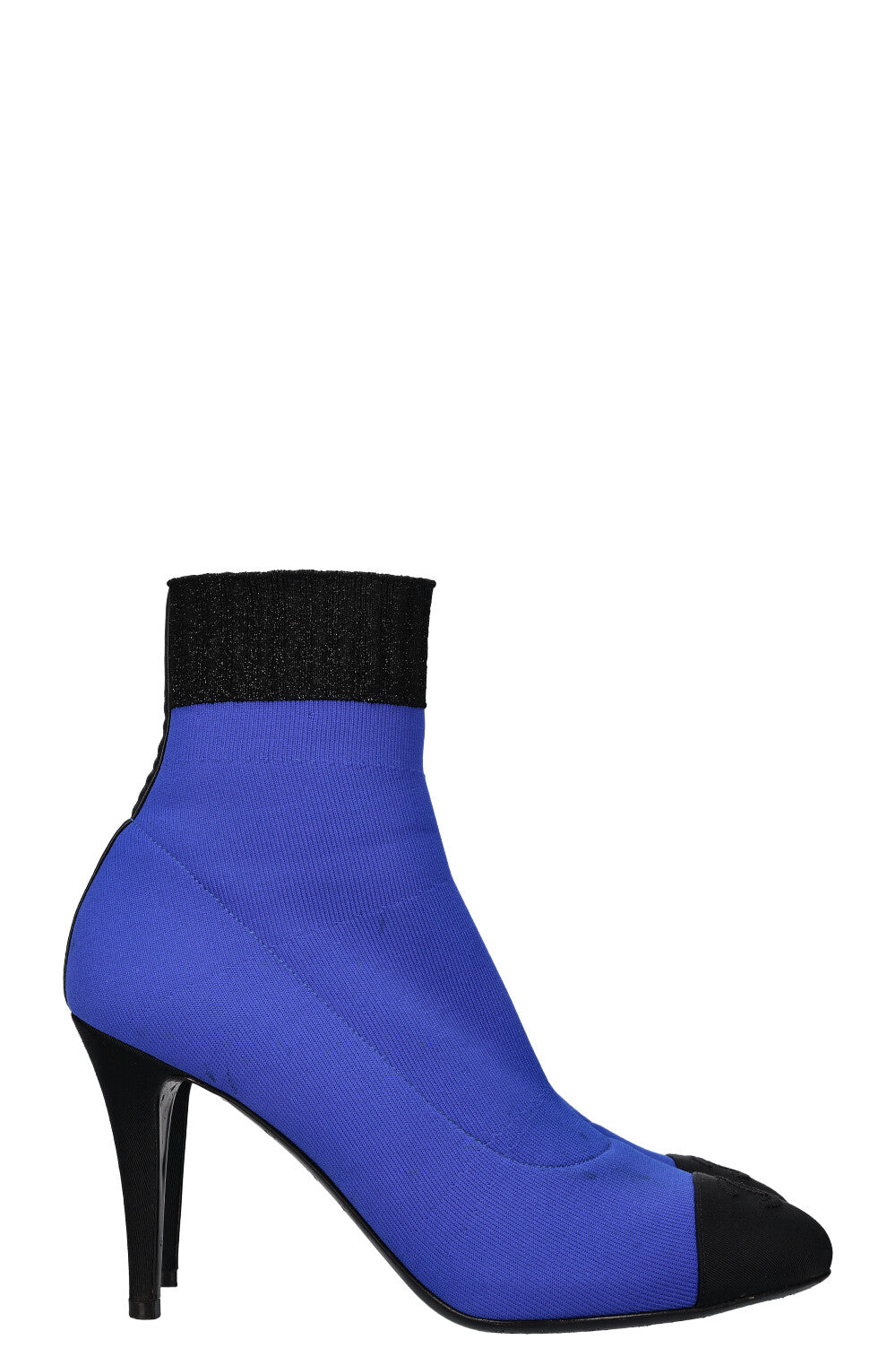 CHANEL Sock Boots Blue