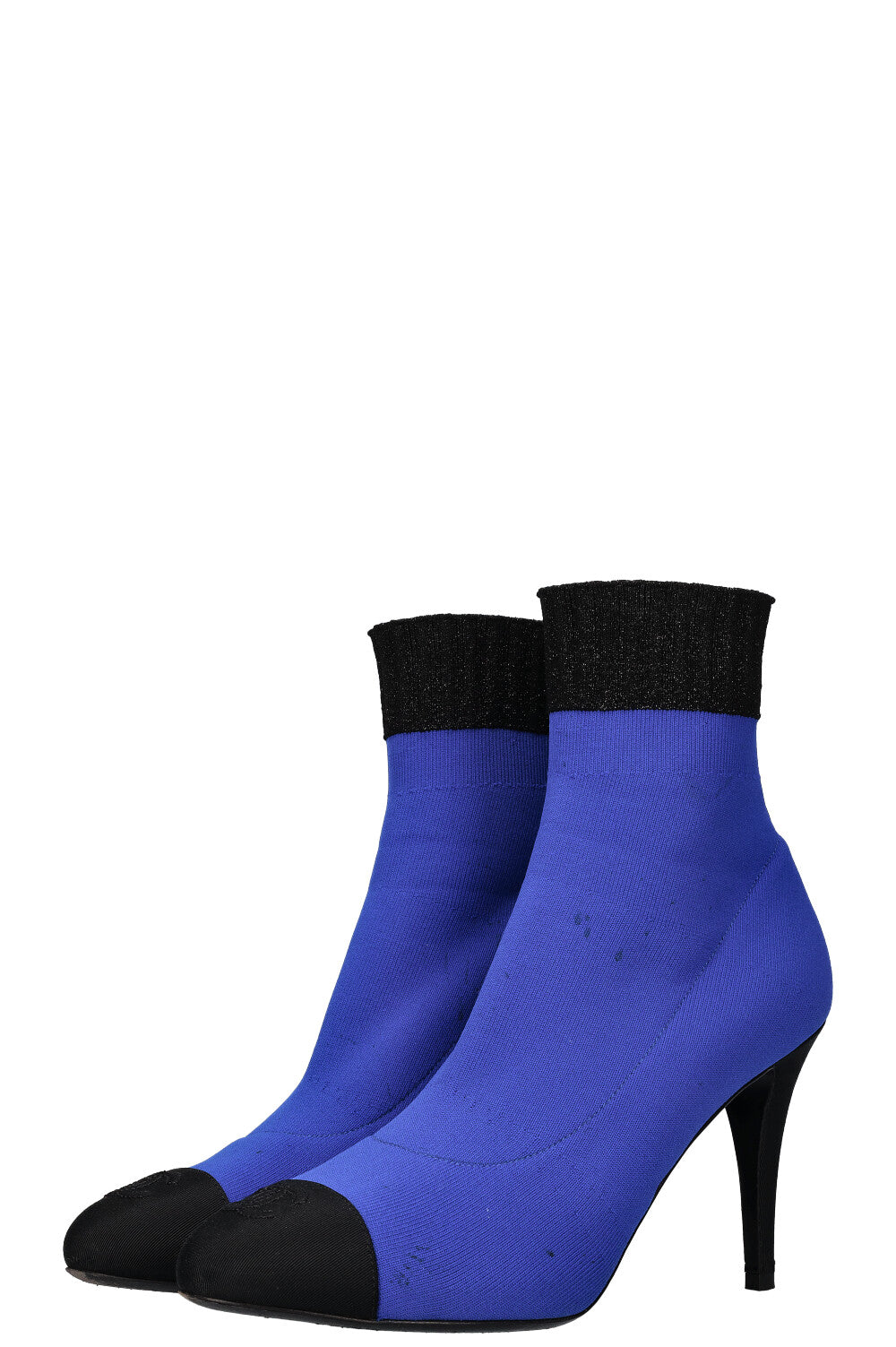 CHANEL Sock Boots Blue