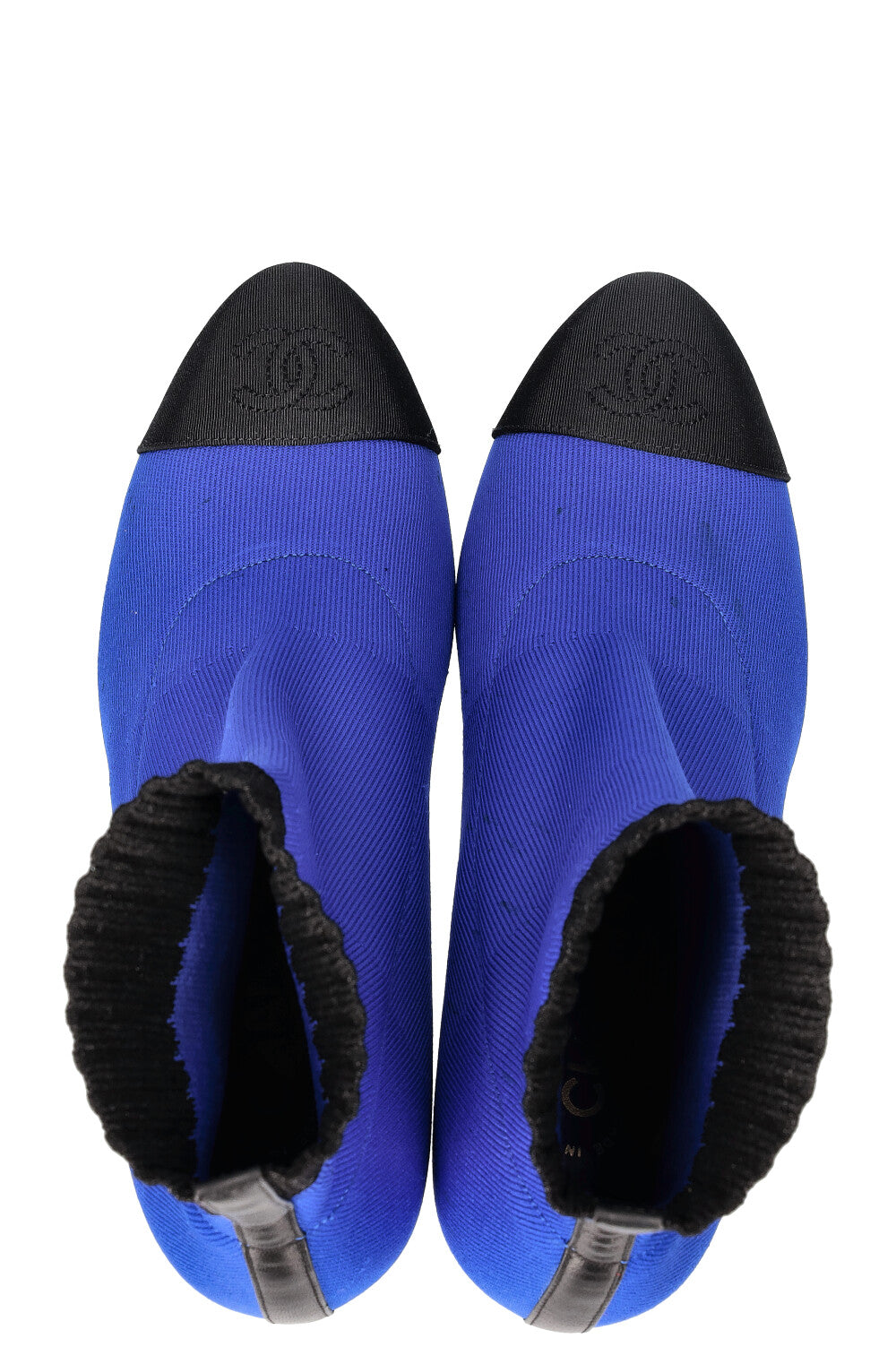 CHANEL Sock Boots Blue
