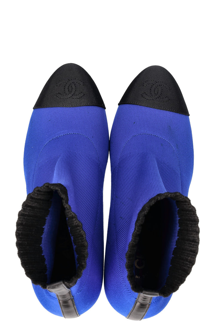 CHANEL Sock Boots Blue