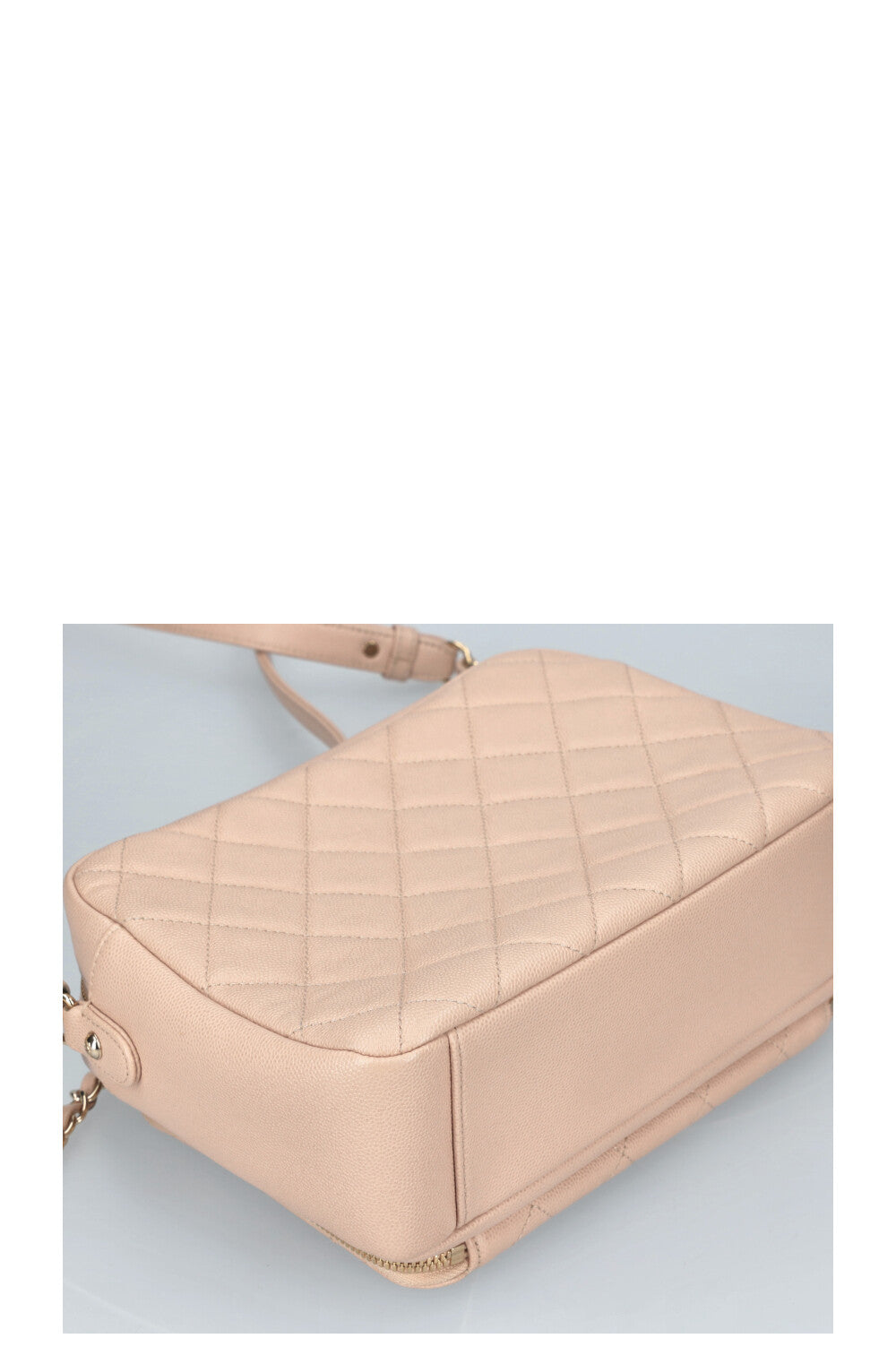 CHANEL Business Affinity Camera Case Bag Quilted Caviar Powder
