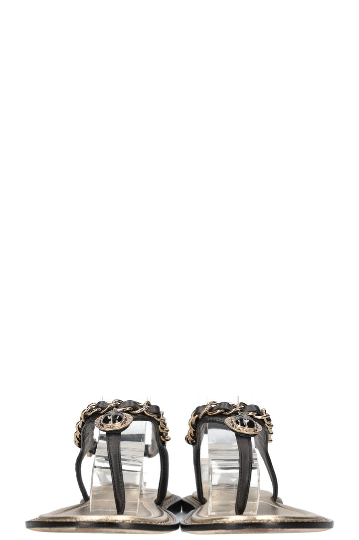 CHANEL 2019 Sandals Scarab Black