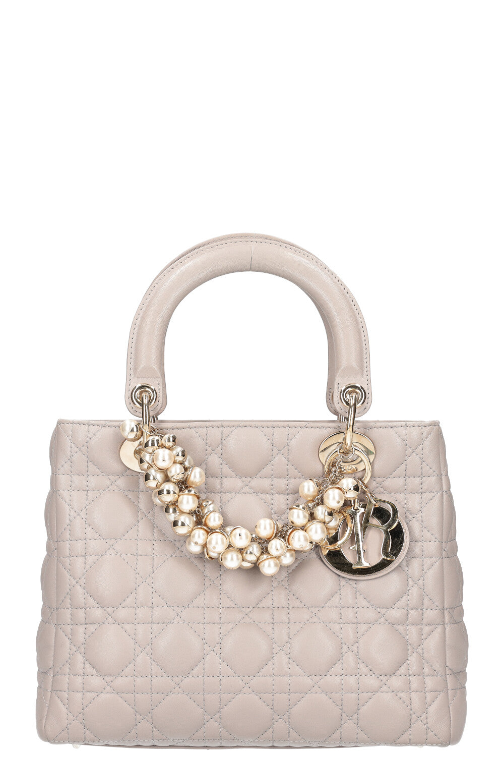 CHRISTIAN DIOR Lady Dior Bag Medium Cannage Grey REAWAKE