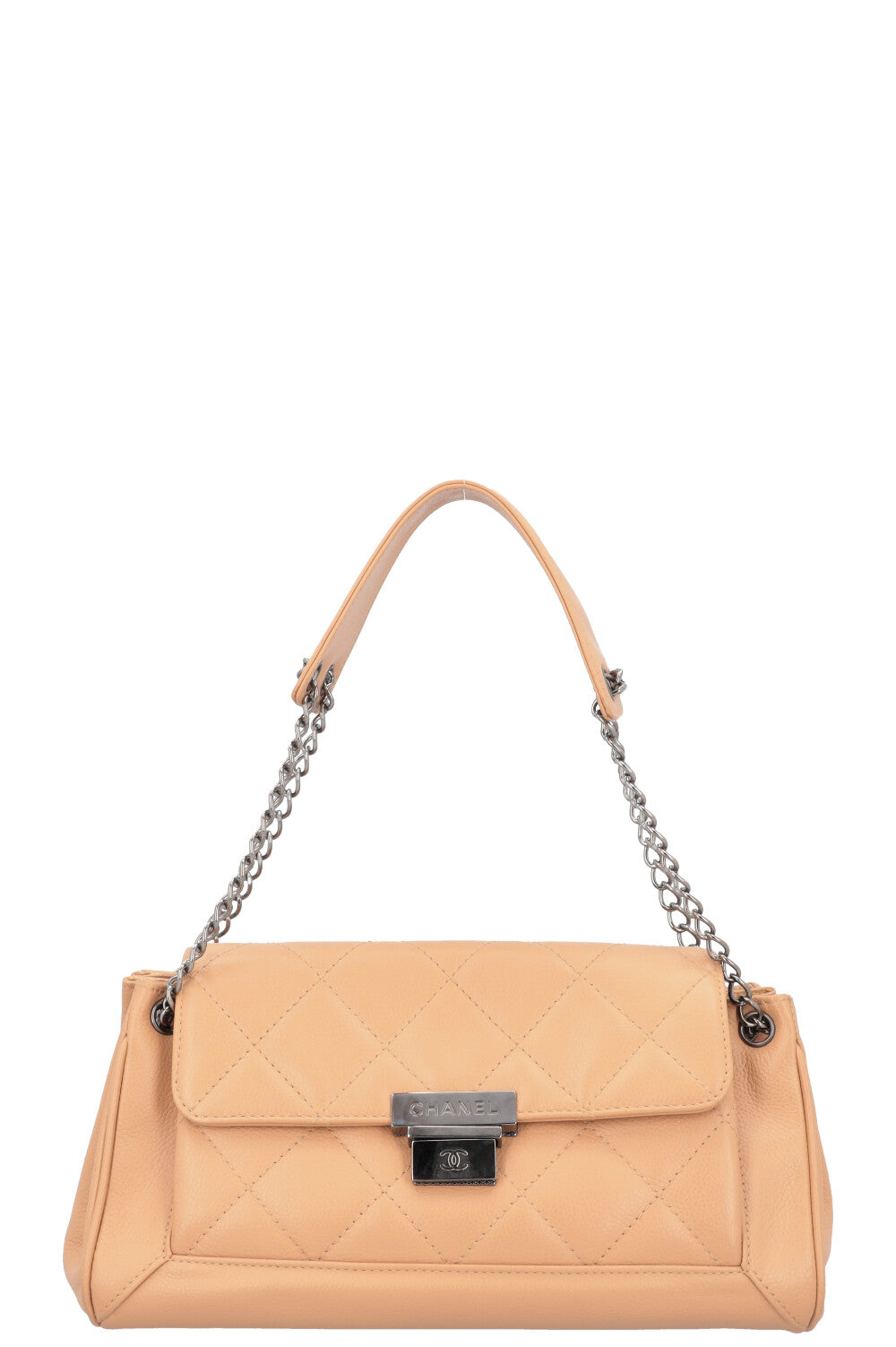 CHANEL Mademoiselle Lock Bag Beige