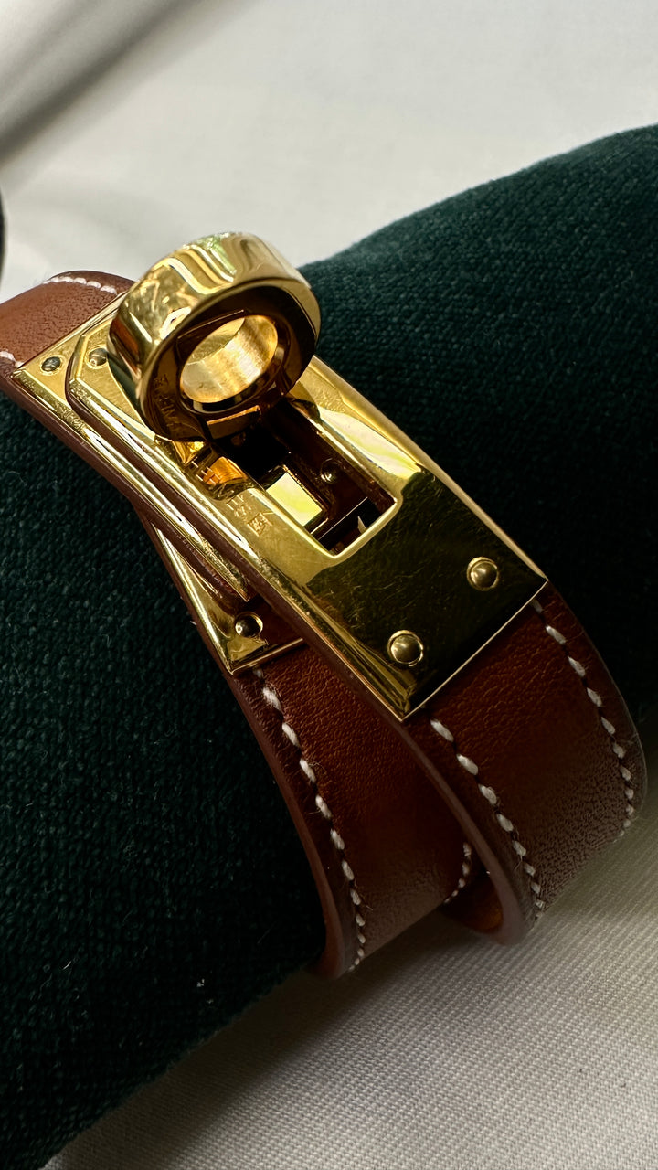 HERMÈS Kelly Double Tour Bracelet Barenia