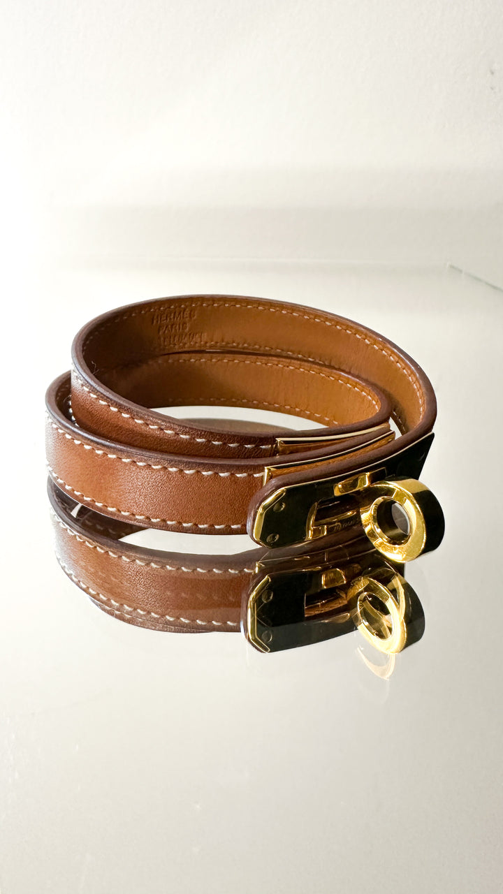 HERMÈS Kelly Double Tour Bracelet Barenia