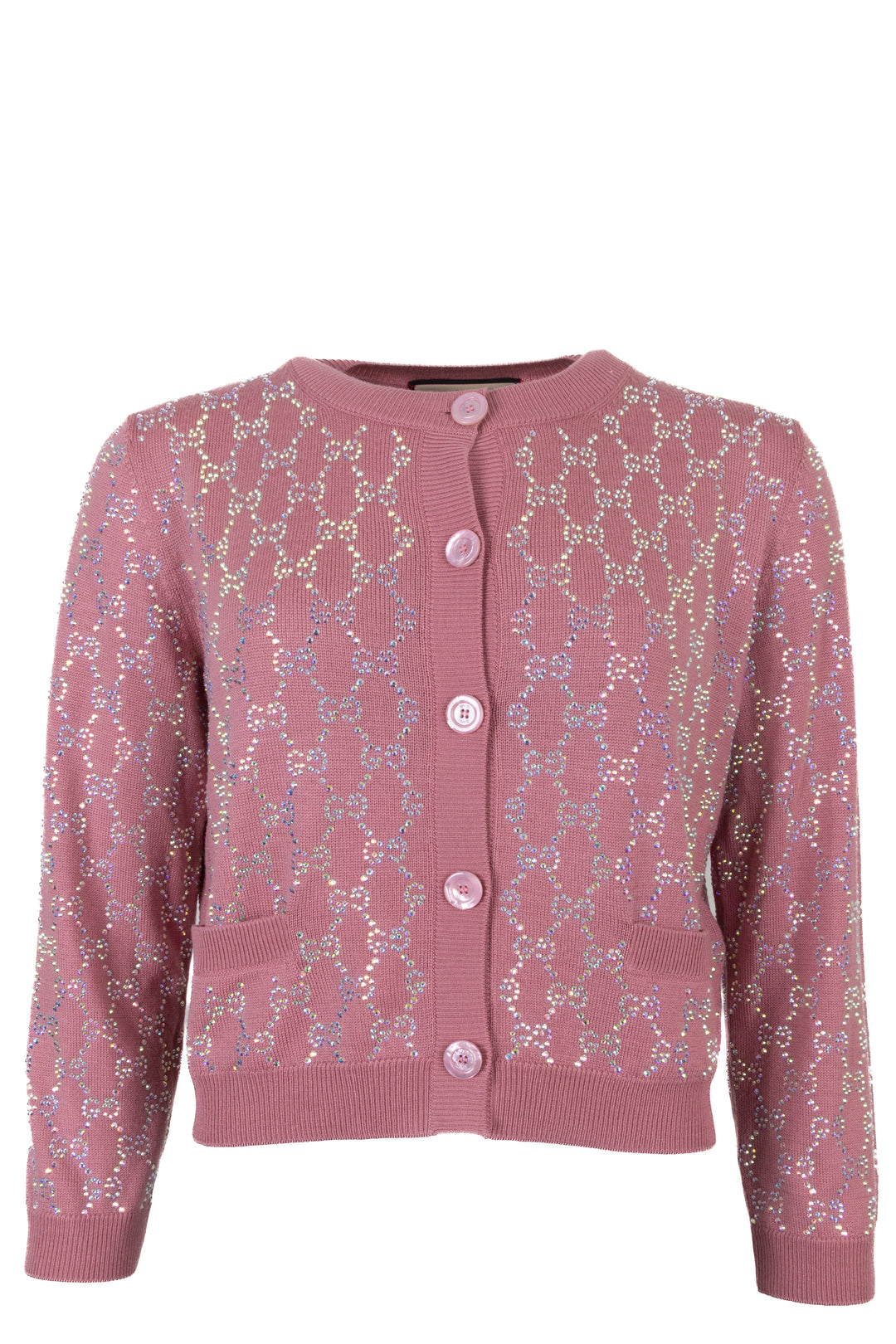 GUCCI Crystal GG Cardigan Pink
