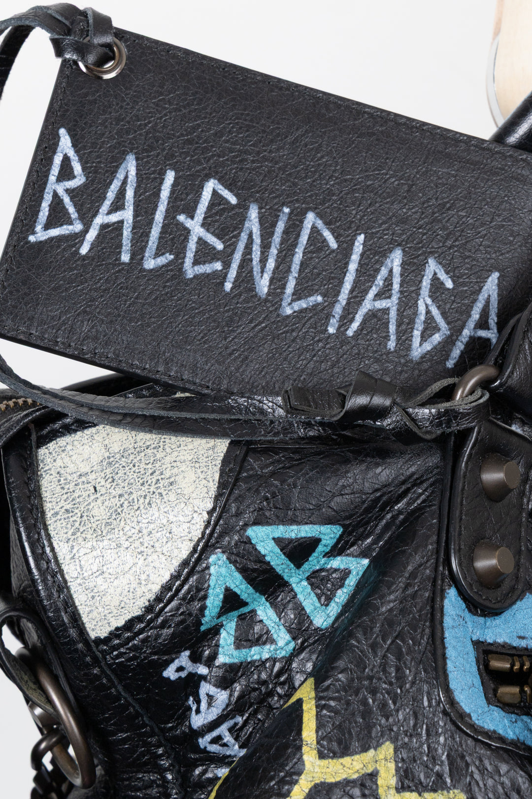 BALENCIAGA Graffiti City Tote Bag Black