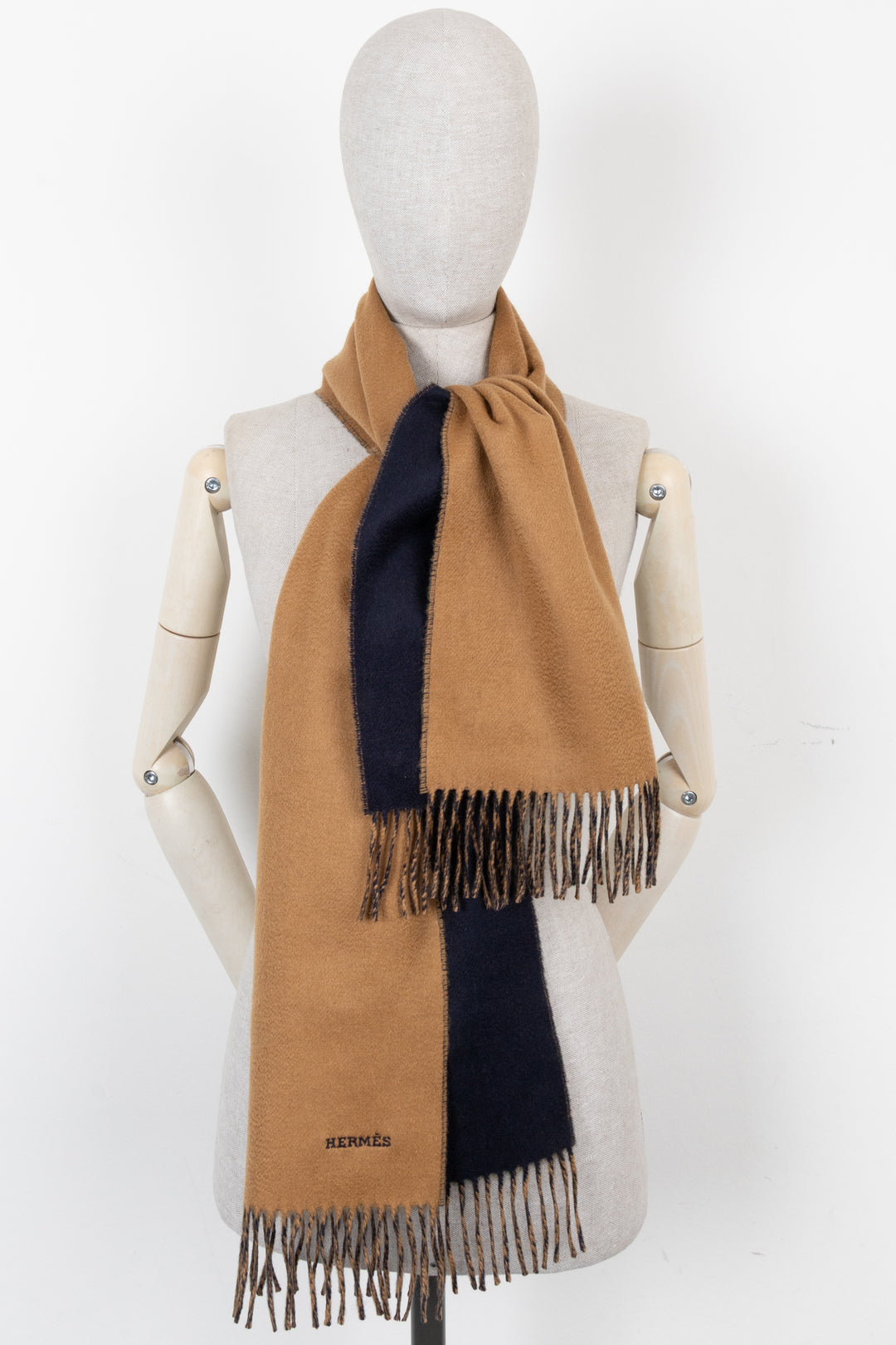 HERMÈS Echarpe Double Face Scarf Cashmere