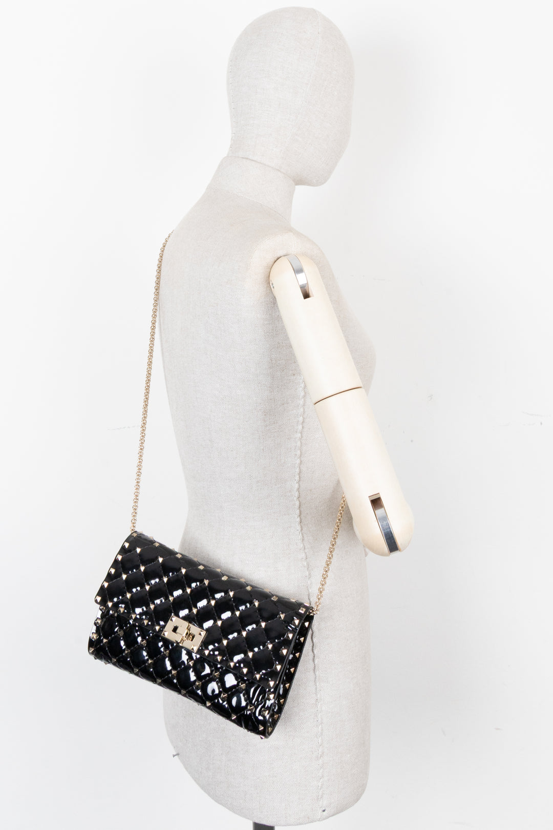 VALENTINO Spike WOC Patent Black