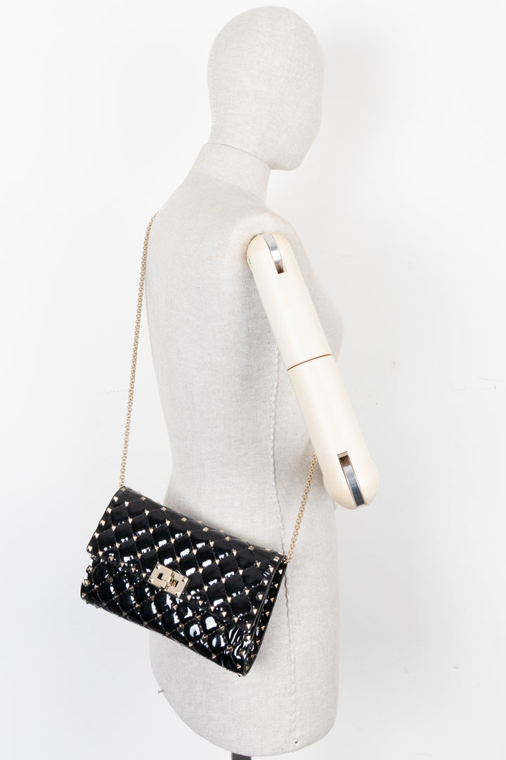 VALENTINO Spike WOC Patent Black