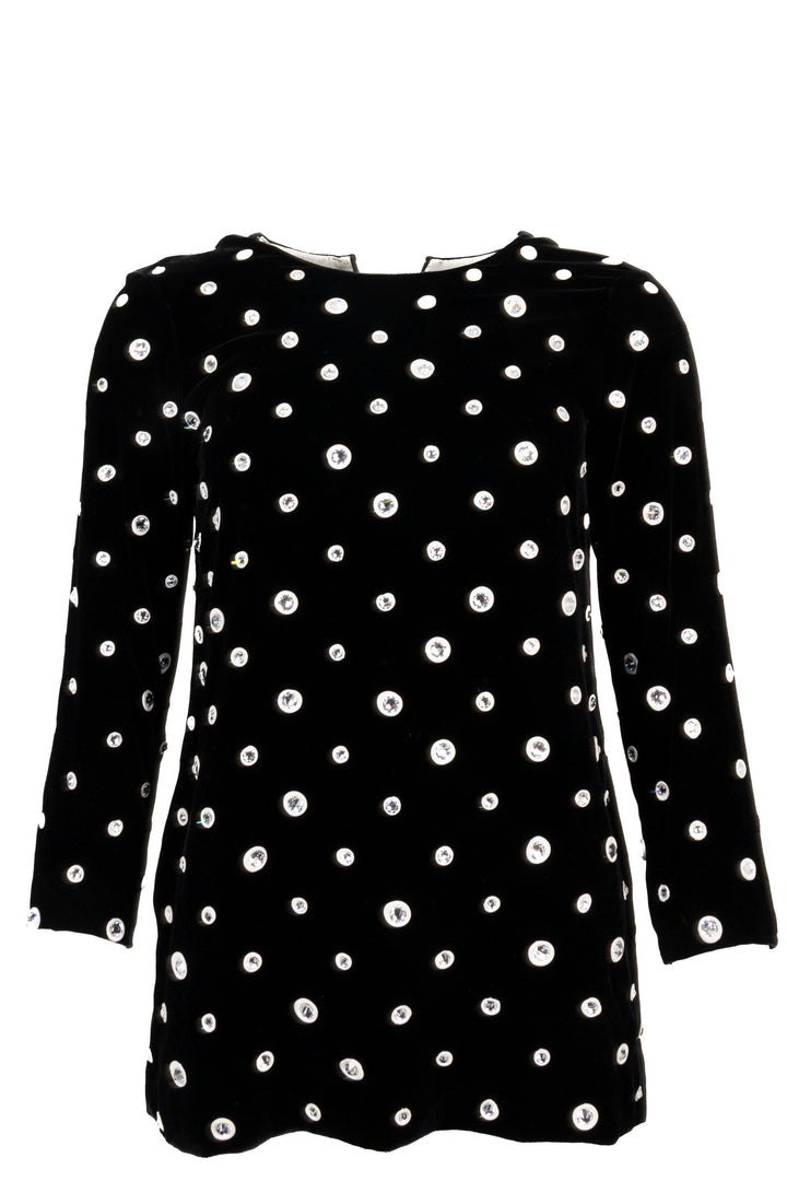 CÉLINE Crystal Velvet Top, Black