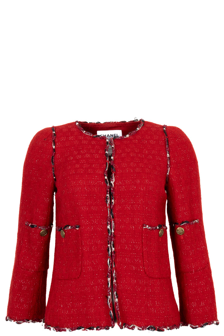 CHANEL 2010 Tweed Jacket, Red