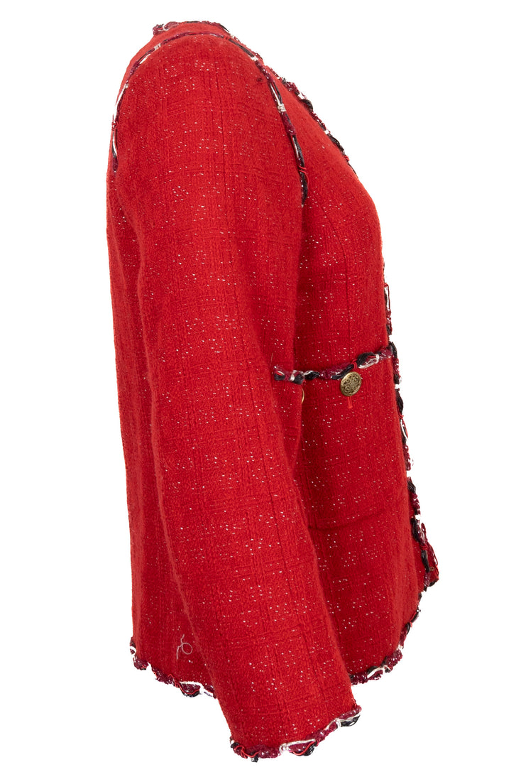 CHANEL 2010 Tweed Jacket, Red
