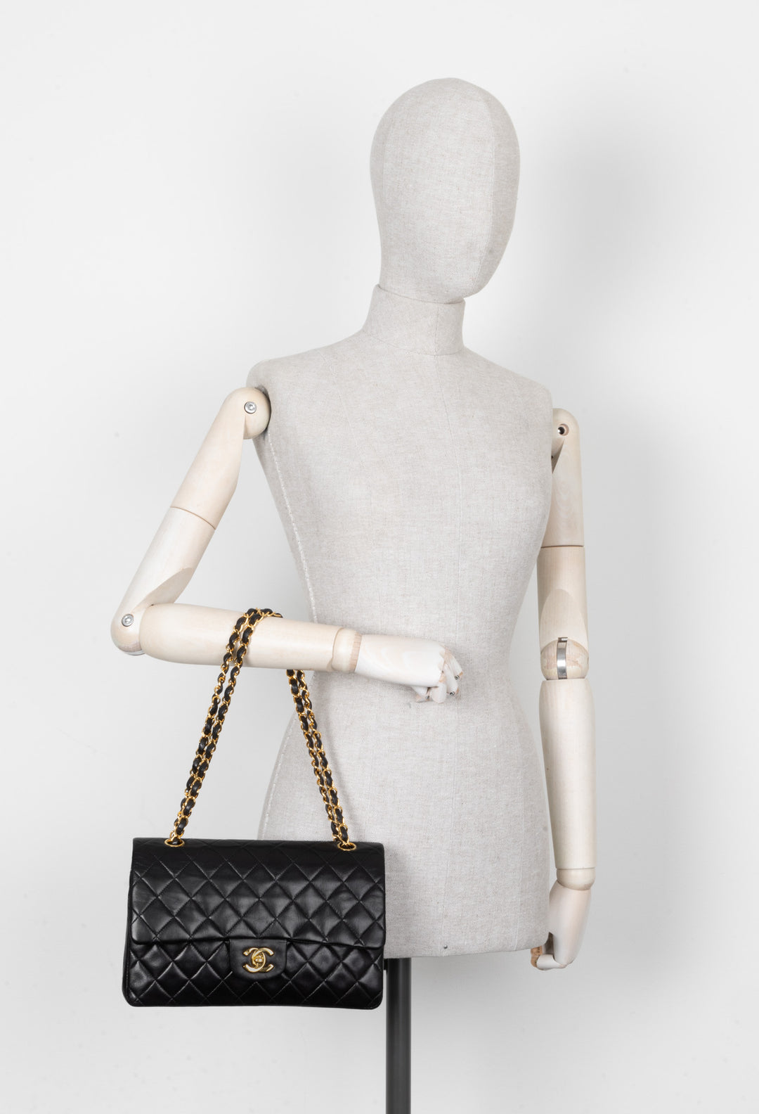 CHANEL Sac Vintage Moyen Double Rabat Noir