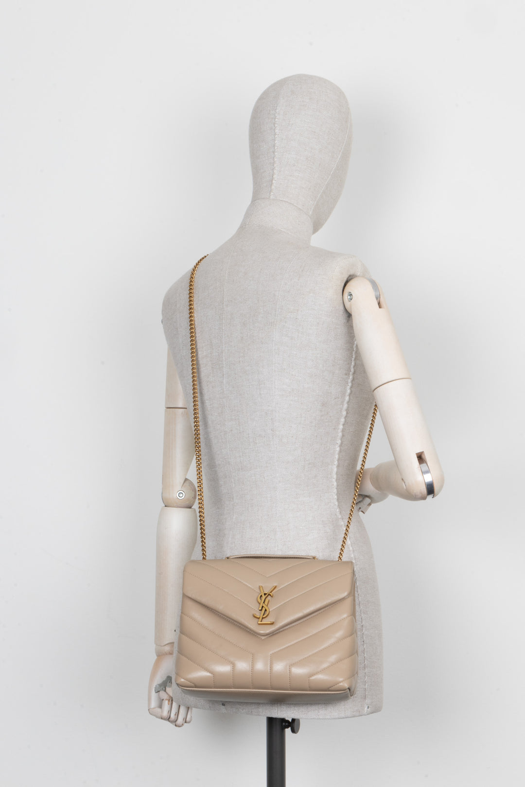 SAINT LAURENT LouLou Bag Small Beige