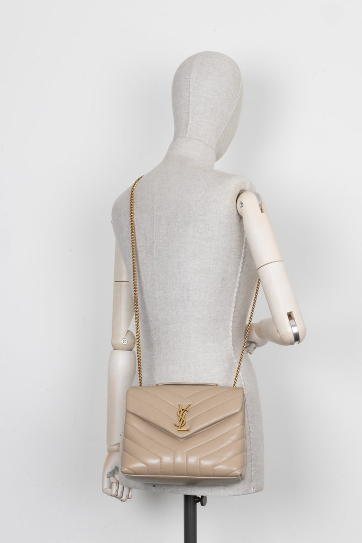 SAINT LAURENT LouLou Bag Small Beige