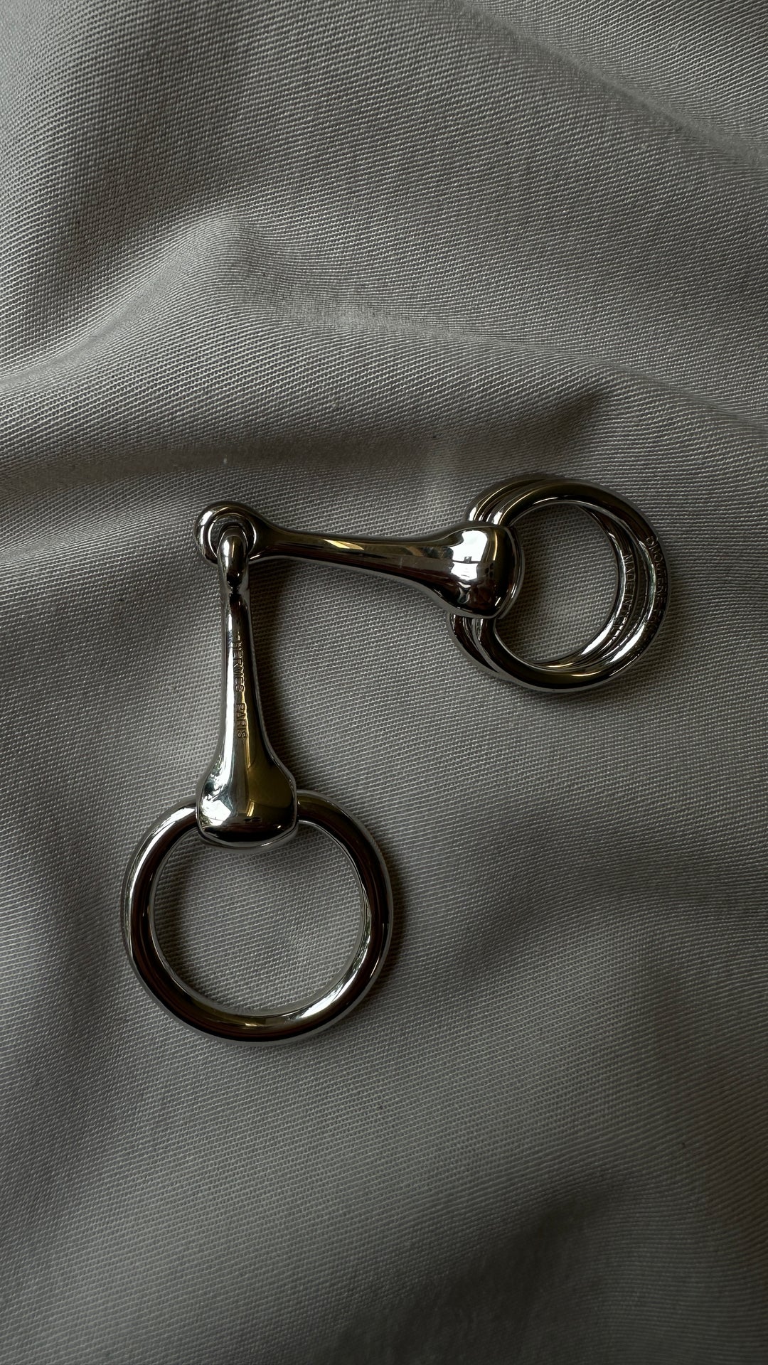 HERMÈS Scarf Ring Mors Silver