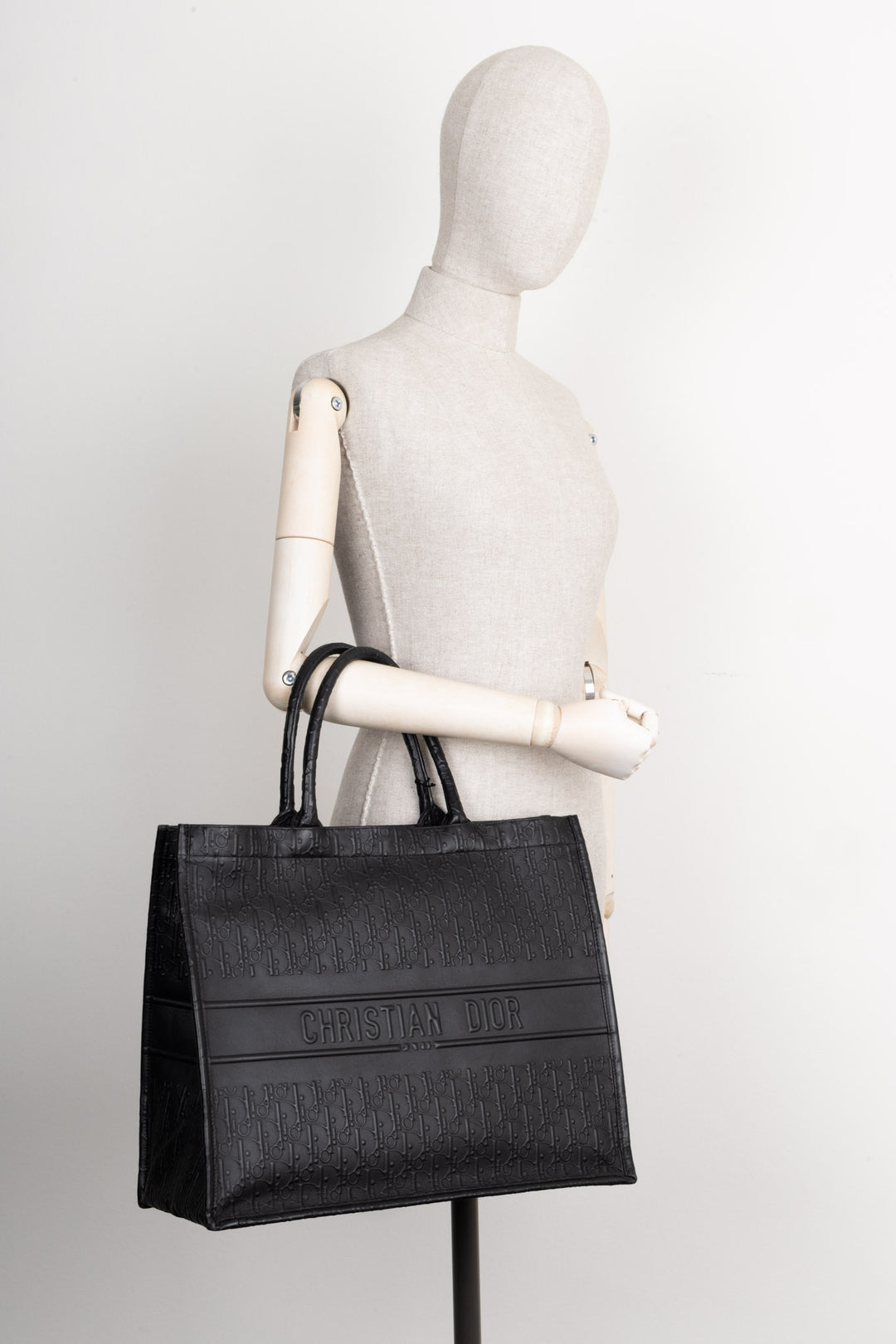 CHRISTIAN DIOR Book Tote Grand Cuir Noir