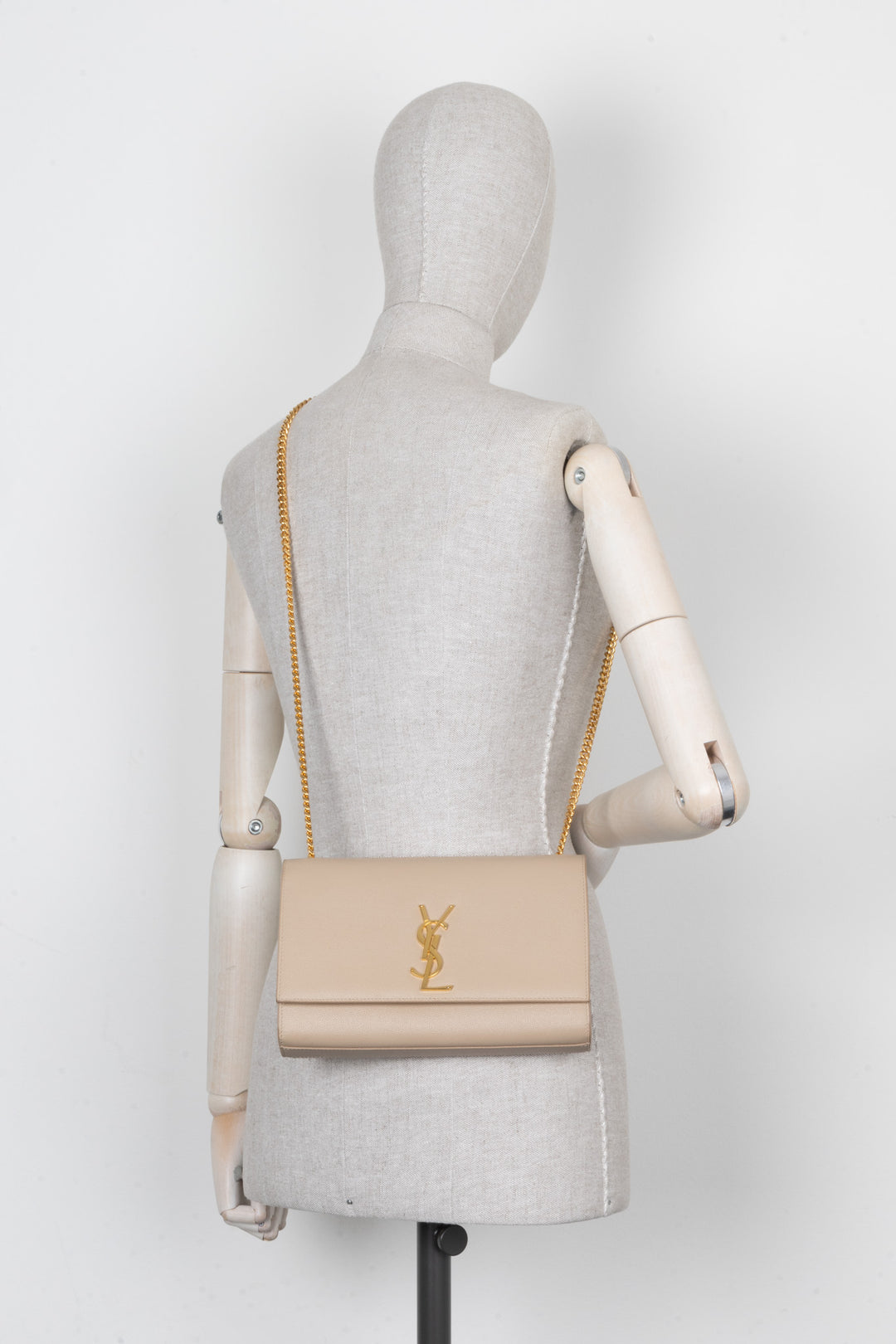 SAINT LAURENT Kate Medium Crossbody Bag Nude