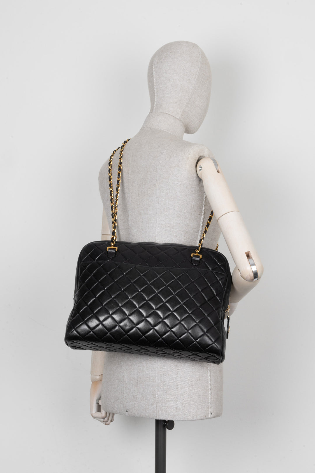 CHANEL Large Quilted Bag Black