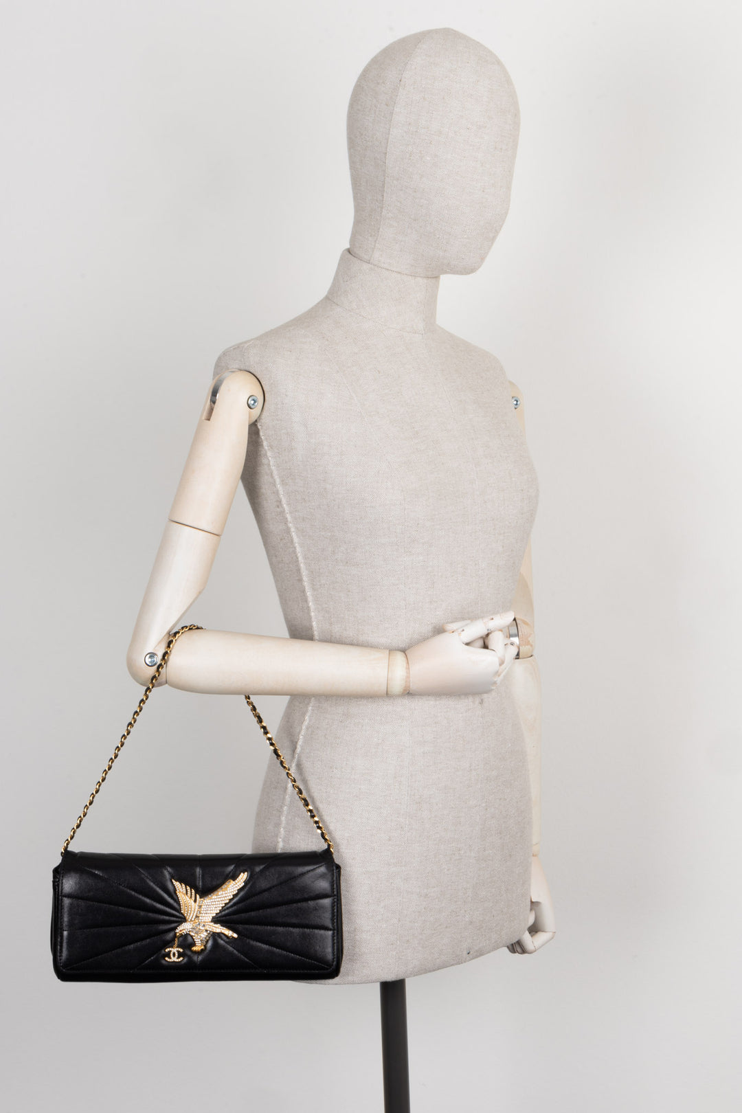 CHANEL Eagle Clutch Black