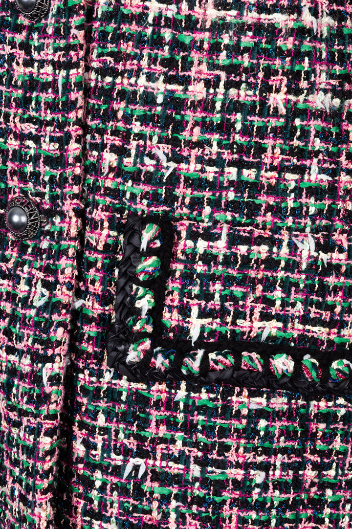CHANEL Fantasy Tweed Jacket Pink Black 2019