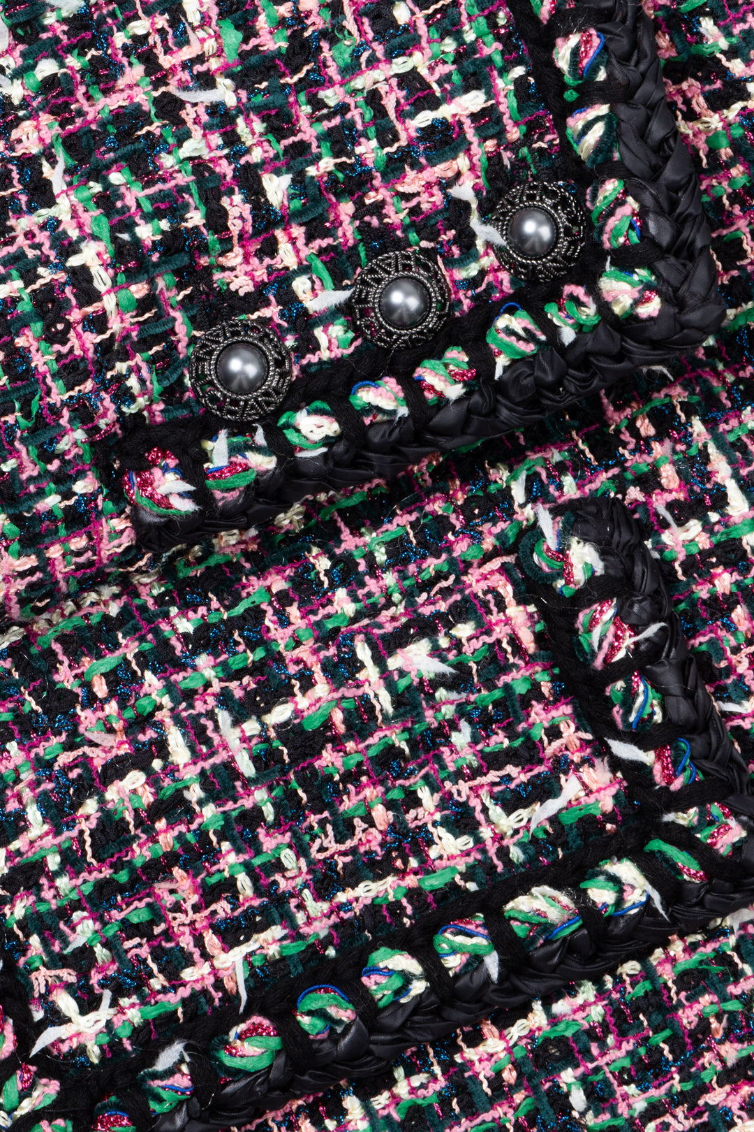 CHANEL Fantasy Tweed Jacket Pink Black 2019