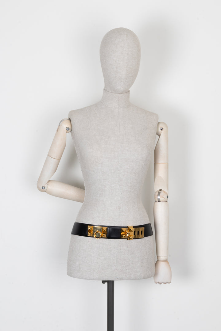 HERMÈS Necklace de Chien Belt Noir
