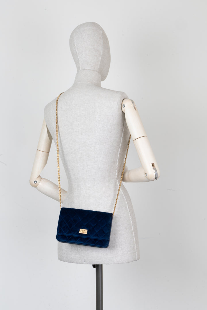 CHANEL 2.55 WOC Velvet Blue