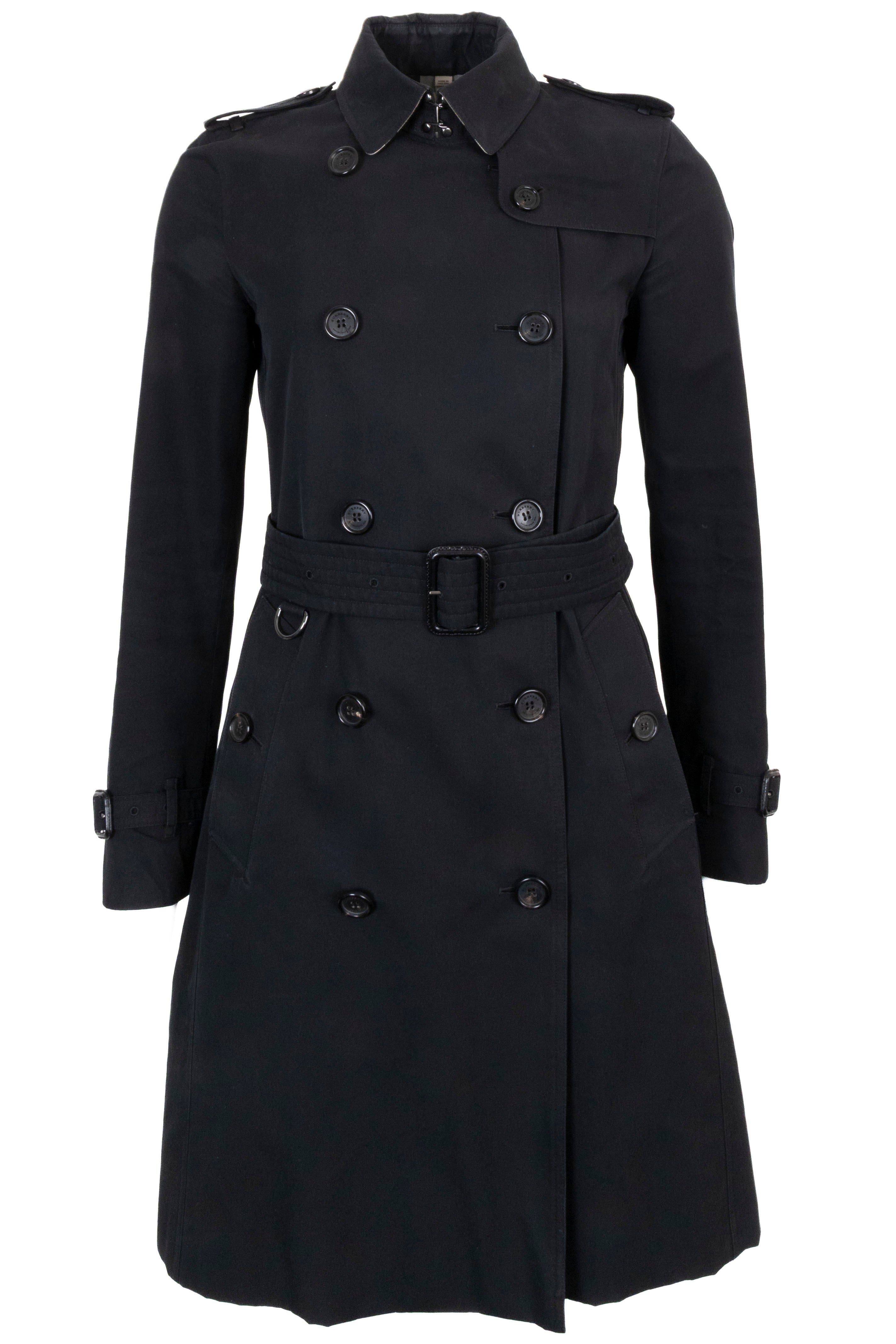 BURBERRY Prorsum Kensington Trench Coat Cotton Black – REAWAKE