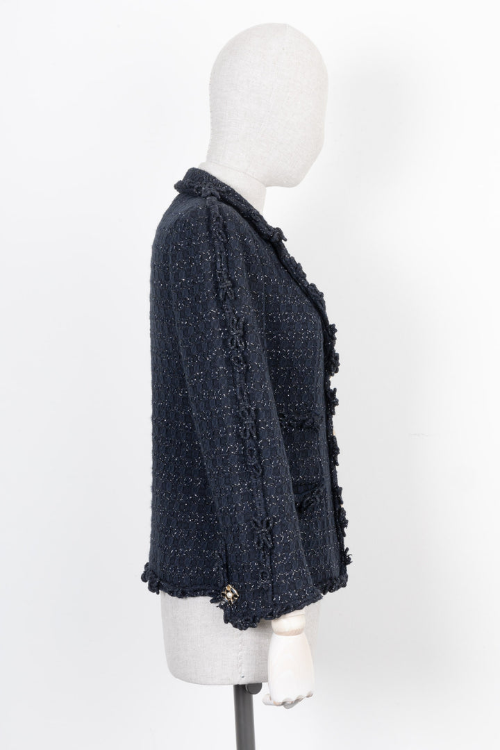 CHANEL Jacket Fantasy Tweed with Gripoix Buttons 07A