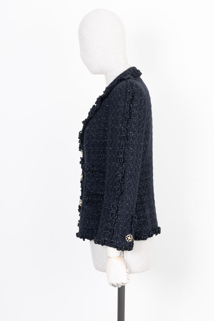 CHANEL Jacket Fantasy Tweed with Gripoix Buttons 07A